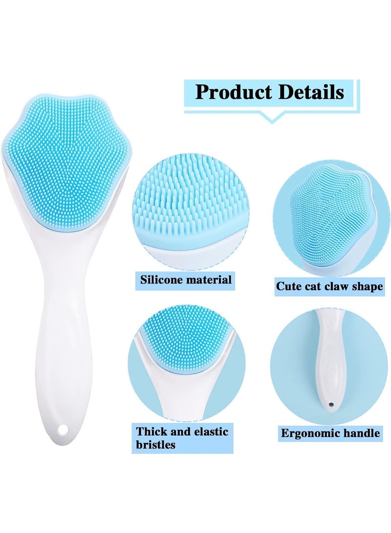 Facial Silicone Cleansing Brush – Handheld Exfoliating Face Scrubber with Soft Food-Grade Silicone Bristles, Cat Paw Design, Deep Pore Cleanser & Makeup Removal Tool - Image 3